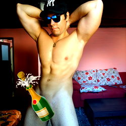 Shirtless OnlyFans Model in Living Room