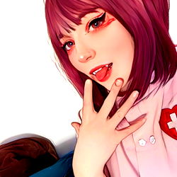 Artful Illustration of Hentai Model Hiatus in a Playful Pose