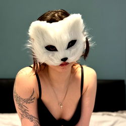 Sultry OnlyFans Model K1ttyD in Playful Fox Mask