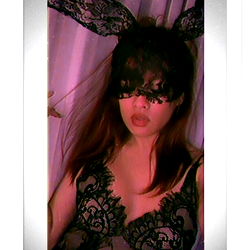 Lingerie Model Emma in Elegant Ruffle Mask