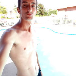 A Fit Figure in a Swimsuit at the Pool