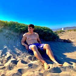 Diego on a beach