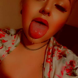 Adult Model Carrie Showing Off Her Tongue