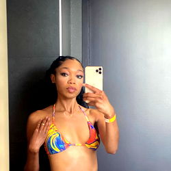 OnlyFans Model Slim Saweetie Posing in Swimsuit