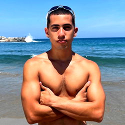 Fitness Model Ellery Posing on Beach