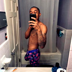 A Model in a Bathroom Mirror: ThickDickV from Louisiana