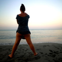 Model Photo on Beach at Dusk with Stoned Adventure