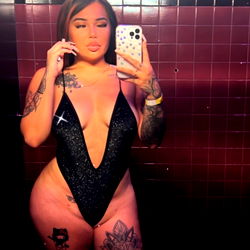 OnlyFans Model Burma Babe in Tight Tie-dye Swimsuit 🍭