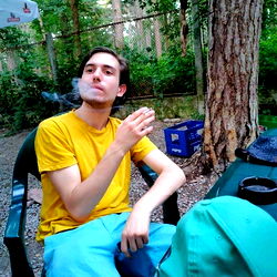 Casual Smoker in Park