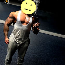 Fit Gym-Goer in Mirror Selfie