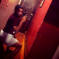 OnlyFans Model LilCheeks Striking Pose in Striped Undies