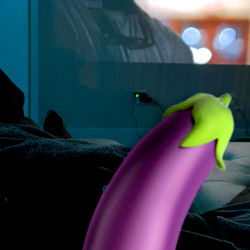 Colorful 3D Model of BeardBaby112 with Eggplant Emoji