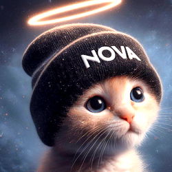 Novelty Cat Cap with 'Become Nova' Text - Onlyfans Merchandise