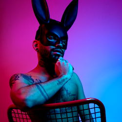 Trendy Adult Model in Mask