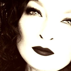 Stylized Portrait of a Woman with Dark Makeup