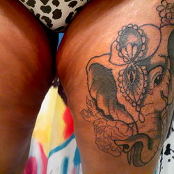Stylish Tattoos on Leg