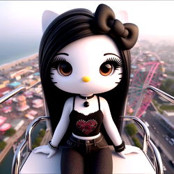 Anime-Style Character on a Ride