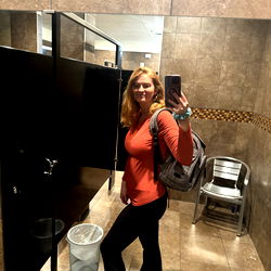 A Woman in a Restroom