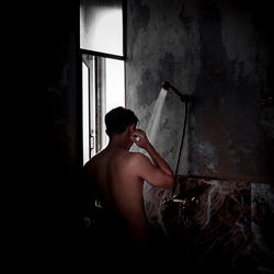 A Model in the Bathroom