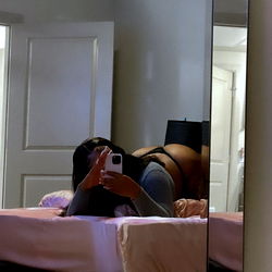 OnlyFans Model Throat Princess in Bedroom Mirror