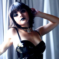 Feli, a Brazilian Onlyfans Model in Corset and Gothic Makeup
