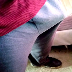 Adult Model's Pose in Gym Clothes