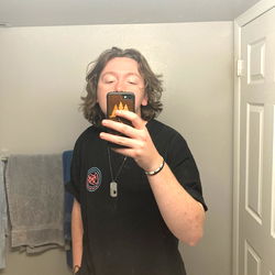 Wyatt Price in Bathroom Mirror