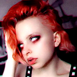 Stylized Portrait of a Woman with Red Hair