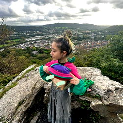 Outdoor Adventure in Wales - Model posing