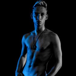 Onlyfans Model KJ in Blue Lighting