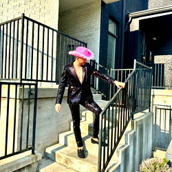 Model Noah's Glamorous Staircase Shoot