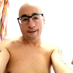 Shirtless Man Taking Selfie