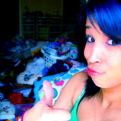 Model's Room with Excited Expression