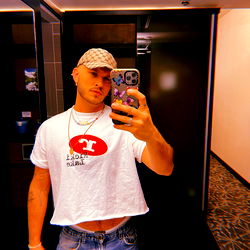 Marko, OnlyFans Model, in Bathrobe and Sneakers