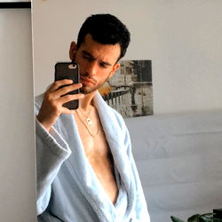 A Man in a Bathrobe, Taken from a Mirror