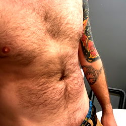 Bearded, Tattooed Man in Only Underwear for Photoshoot