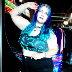 Eerie Lunavale: A Vision of Vivid Blue