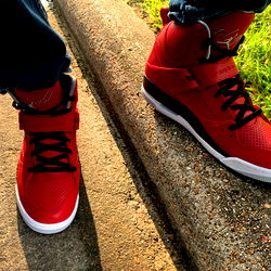 Ace_Dante's Red and White Sneaker