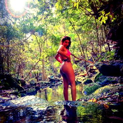 Paraguayan Model Andreuzzi in a serene nature setting