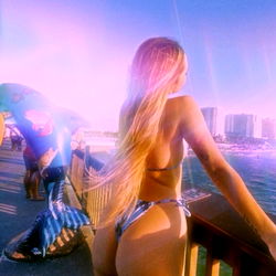 Ellie Mei in Swimsuit at Beach