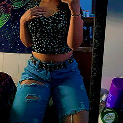 Princess in Stylish Shorts, Black and White Top