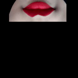 Vivid Red Lips Model