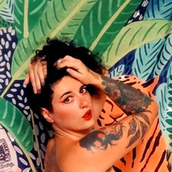 Vibrant Tropical Setting with Lola the Brazilian Model