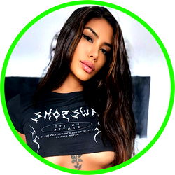 Sensational 💚 Jo Benita Poses in a Chic Tattoo Shirt