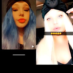 Shaylynn Gorecki's Vibrant Instagram Post with Blue Hair and Headwrap