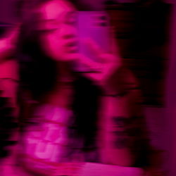 A Moment of Joy on a Pink Backdrop