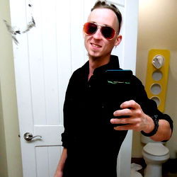 Boss Russian Showing Off His Shades and Taking a Selfie