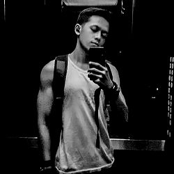 Indonesian Guy with Backpack, in Gym