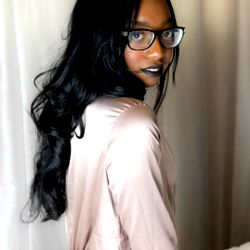 Model Jae in Stylish Pink Gown and Glam Makeup