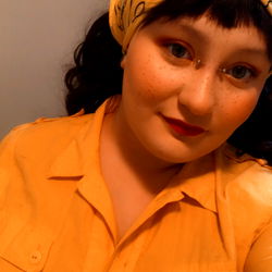 OnlyFans Model Kira in Yellow Shirt and Bandana